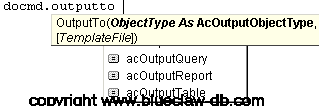 Access docmd outputto example